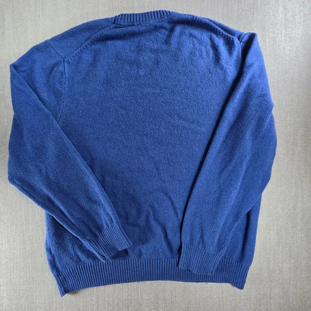 Gap Sweater Mens XXL Blue Crewneck Knit Long Sleeve Ribbed Trim